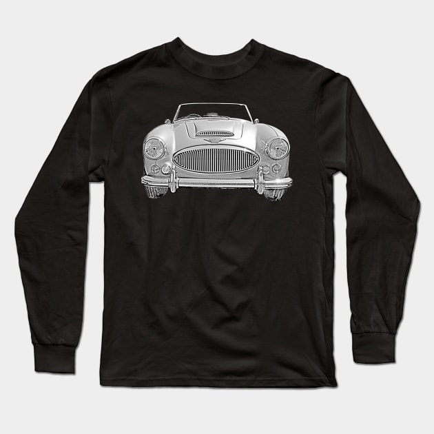 Austin-Healey 3000 Mk III 1960s British classic car Long Sleeve T-Shirt by soitwouldseem